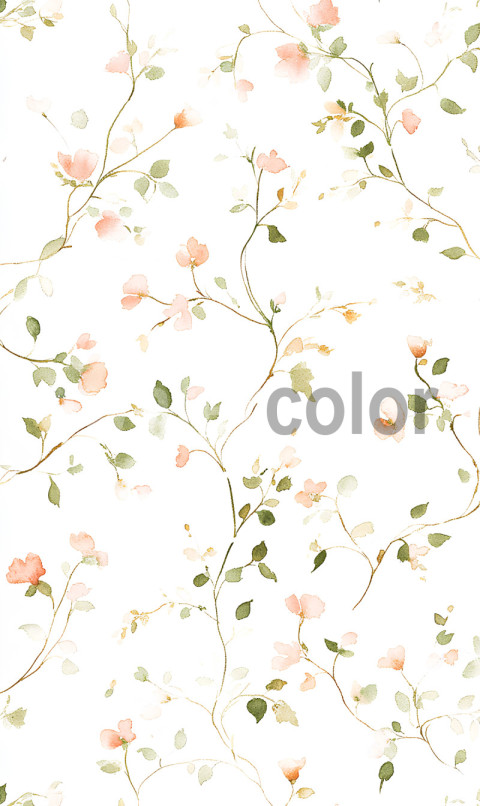 Delicate Watercolor Floral background