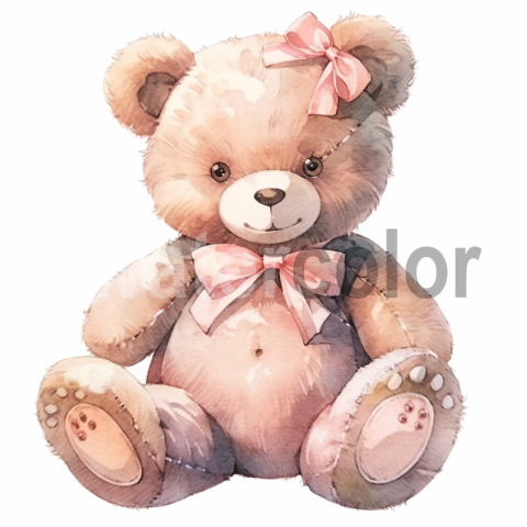 Cute Teddy Bear Illustration