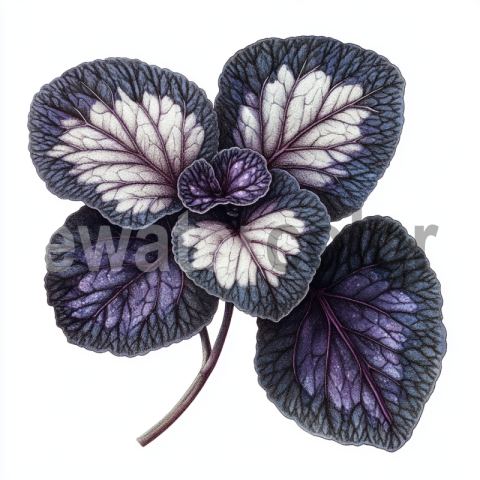 Watercolor Moonlight Butterfly Begonia