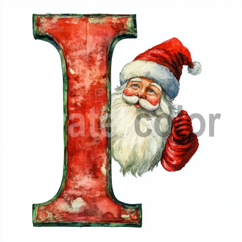 Watercolor Christmas Letter I
