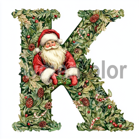 Watercolor Holiday K Clipart