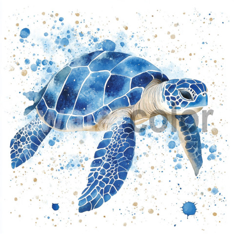 Ocean Turtle Watercolor